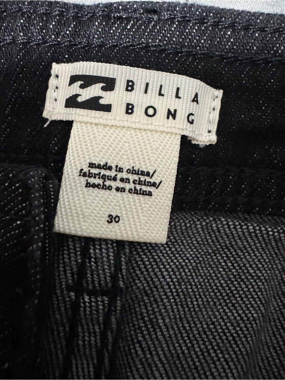 Billabong Black Jeans with Branded Waist Tag - Picture 3 of 4